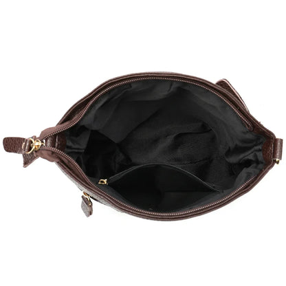 Shoulder s For Women Genuine Leather Coffee Crossbody Female Messenger Bucket Bag Phone Shopping Wife Girls