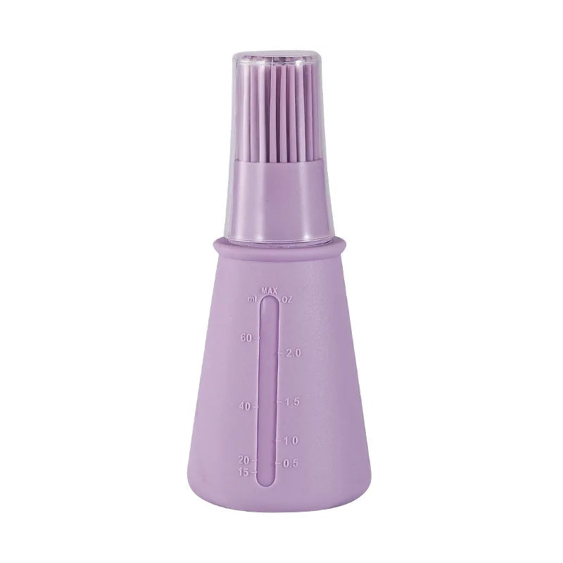 Silicone Oil Bottle Brush with Lid, High Temperature Resistant, Sauce Brush, Barbecue Pancake, Baking Cake