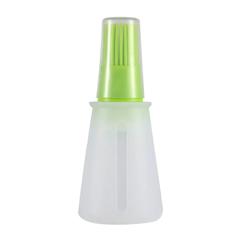 Silicone Oil Bottle Brush with Lid, High Temperature Resistant, Sauce Brush, Barbecue Pancake, Baking Cake