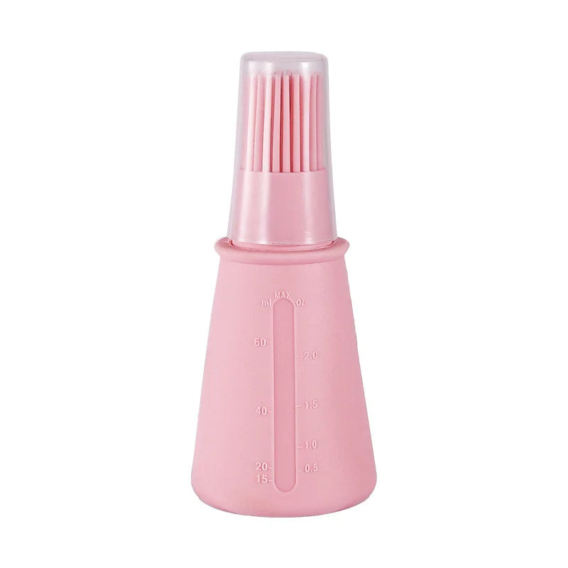 Silicone Oil Bottle Brush with Lid, High Temperature Resistant, Sauce Brush, Barbecue Pancake, Baking Cake
