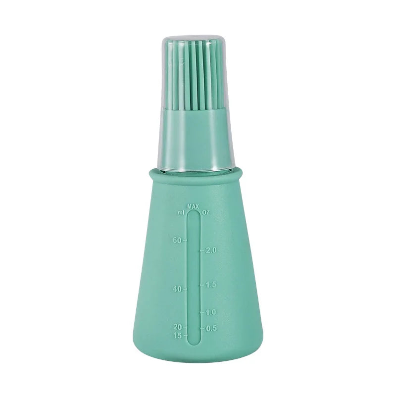 Silicone Oil Bottle Brush with Lid, High Temperature Resistant, Sauce Brush, Barbecue Pancake, Baking Cake