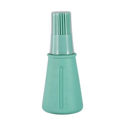 Silicone Oil Bottle Brush with Lid, High Temperature Resistant, Sauce Brush, Barbecue Pancake, Baking Cake