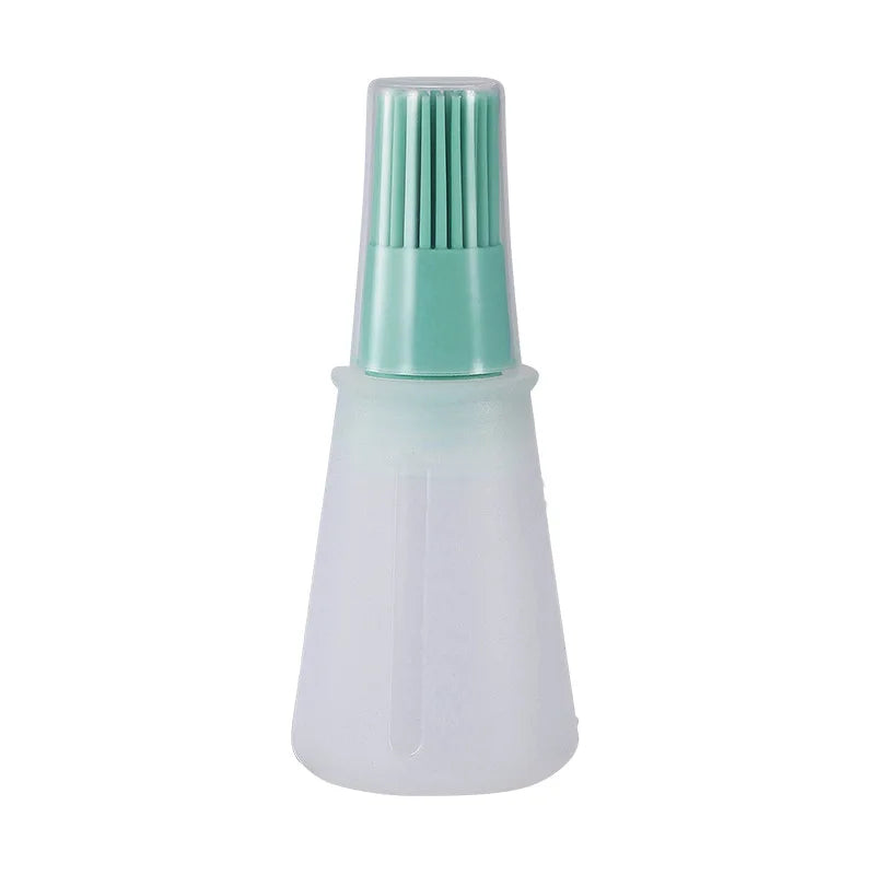 Silicone Oil Bottle Brush with Lid, High Temperature Resistant, Sauce Brush, Barbecue Pancake, Baking Cake