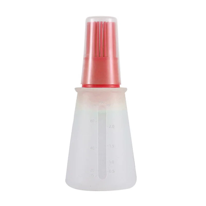 Silicone Oil Bottle Brush with Lid, High Temperature Resistant, Sauce Brush, Barbecue Pancake, Baking Cake