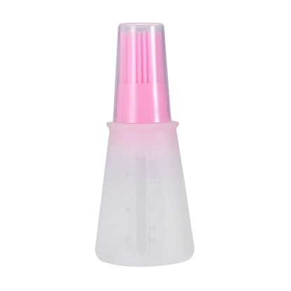Silicone Oil Bottle Brush with Lid, High Temperature Resistant, Sauce Brush, Barbecue Pancake, Baking Cake