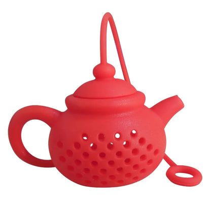 Silicone Teapot-Shape Tea Infuser Strainer Tea Bag Leaf Filter Diffuser Teaware Teapot Accessory Kitchen Gadget Creative