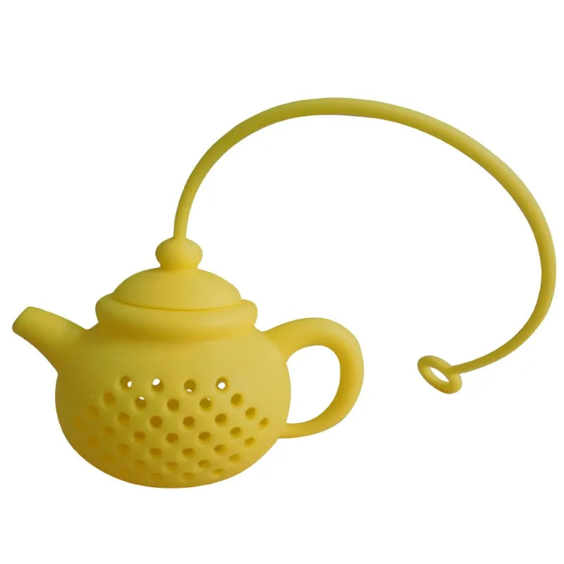 Silicone Teapot-Shape Tea Infuser Strainer Tea Bag Leaf Filter Diffuser Teaware Teapot Accessory Kitchen Gadget Creative