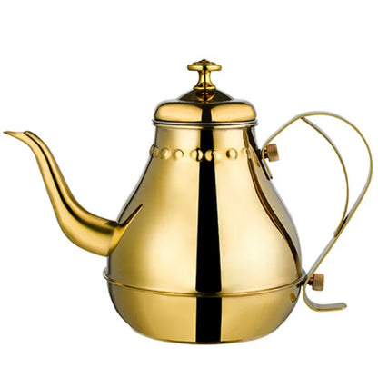 Silver Gold 2 L Teapot Sttainless Steel Kettle Hotel Hotel Restaurant Teapot Teapot Accessories Maker Kitchen Coffee