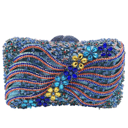 Silver Gold Black Crystal Diamond Beading clutch Purse Women Wedding Party Evening Bag Clutch bags Bolsos chain shoulder bag