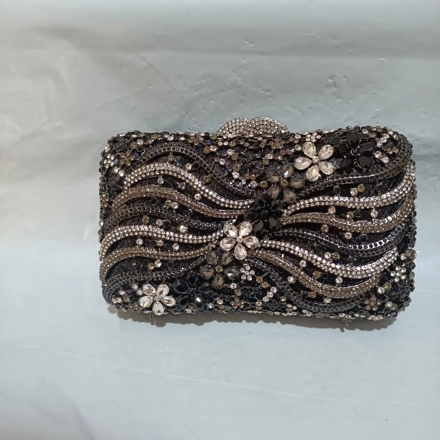 Silver Gold Black Crystal Diamond Beading clutch Purse Women Wedding Party Evening Bag Clutch bags Bolsos chain shoulder bag