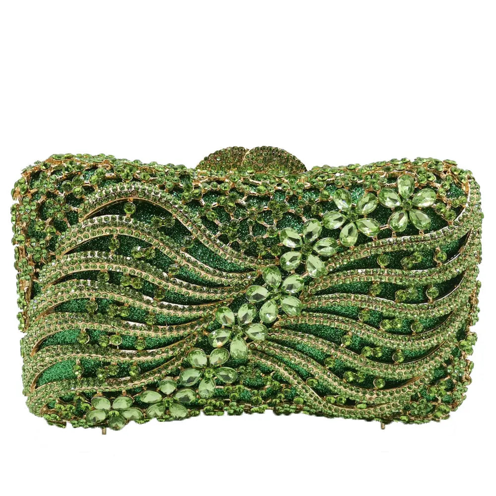 Silver Gold Black Crystal Diamond Beading clutch Purse Women Wedding Party Evening Bag Clutch bags Bolsos chain shoulder bag