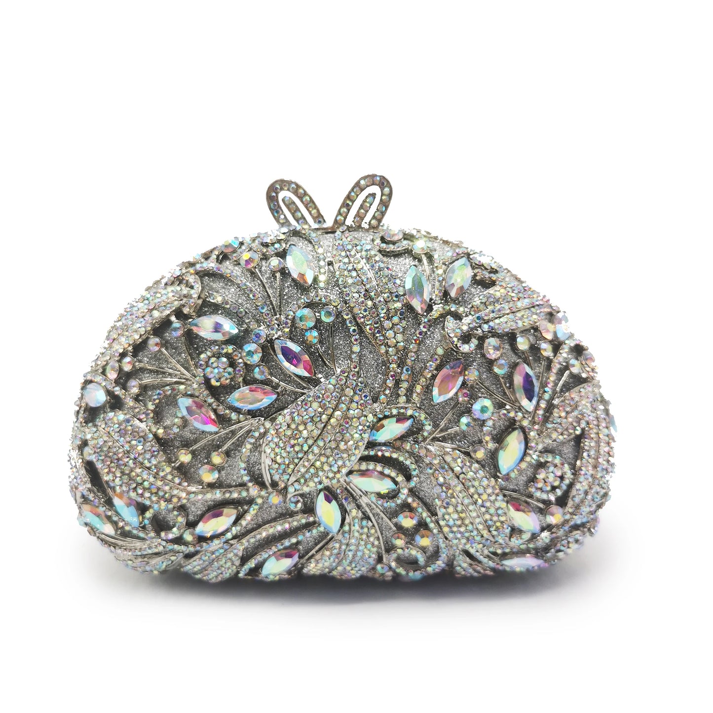 Silver Gold Colorful Pink Blue Green Crystal Diamond Clutch Purse Women Evening Bag Female Party Bags For Lady Wedding Handbags