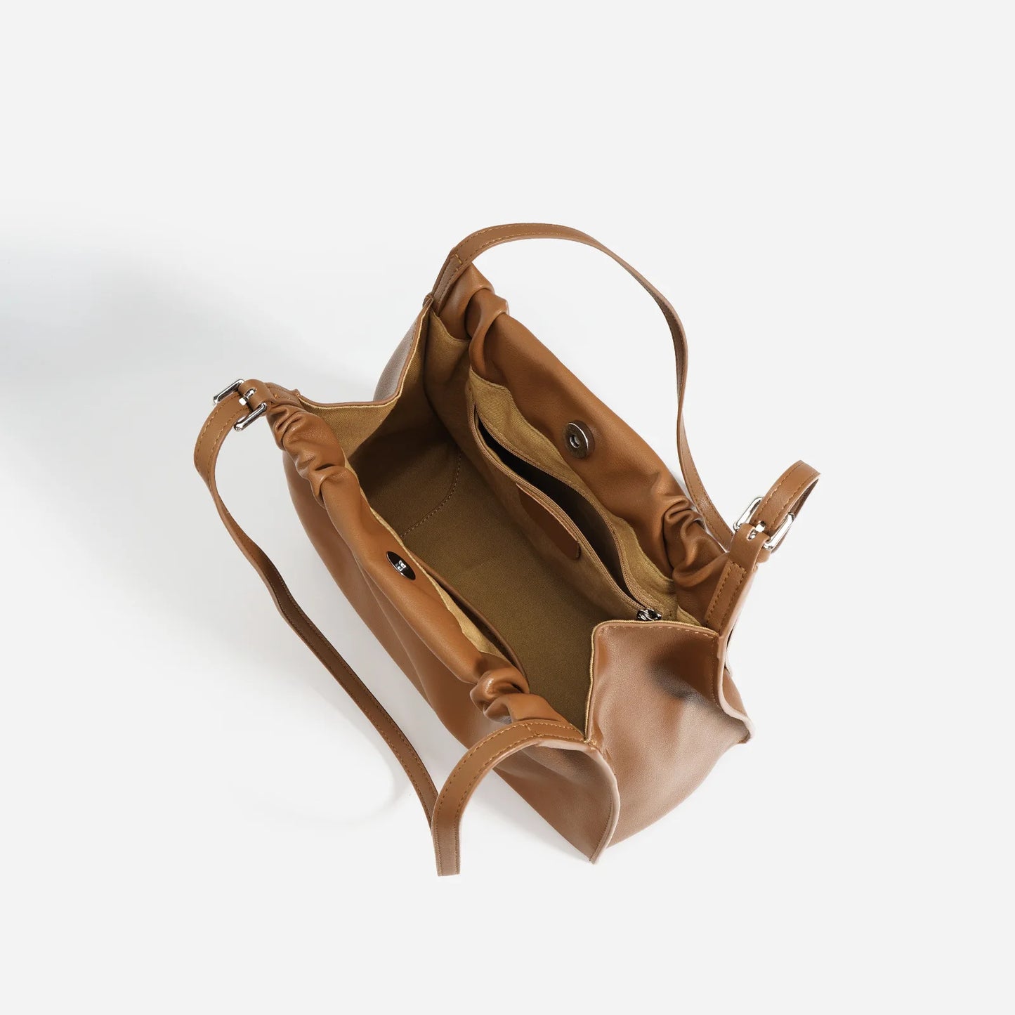 Simple Casual Fashion Underarm Shoulder Bag 2024 New Genuine Leather Soft Pleated Cloud Bag Large Capacity Bucket Bags Bolsos