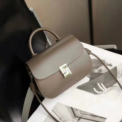 Simple Commuter Elegant Handbags Purse Women Bags All-match Solid Vintage Leather Clutches Fashion Versatile Crossbody Bag Bolsa