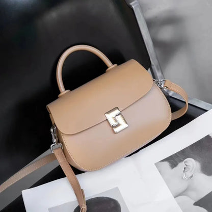 Simple Commuter Elegant Handbags Purse Women Bags All-match Solid Vintage Leather Clutches Fashion Versatile Crossbody Bag Bolsa