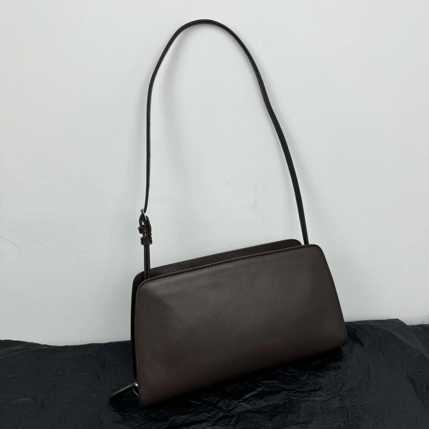 Simple Commuter Elegant Underarm Shoulder Bag Vintage Cowhide Zipper Tote Large Capacity All-match Purses Clutch Handbags