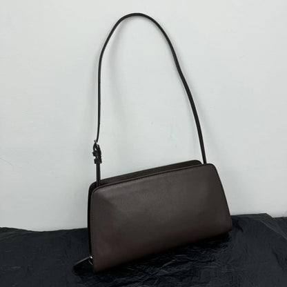Simple Commuter Elegant Underarm Shoulder Bag Vintage Cowhide Zipper Tote Large Capacity All-match Purses Clutch Handbags