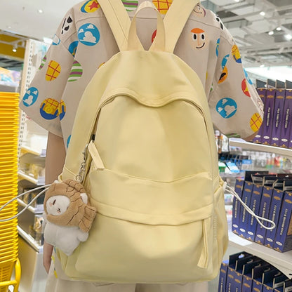 Simple Desig Leisure College Backpack Trendy Women Nylon Laptop Book Bag Girl Cute Travel School Bag Fashion Female Cool Student