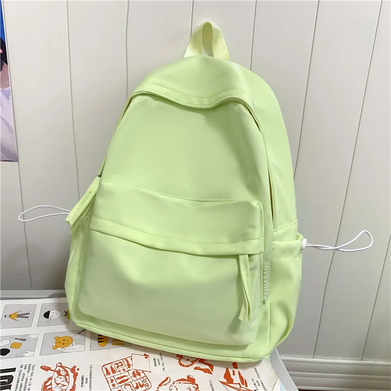 Simple Desig Leisure College Backpack Trendy Women Nylon Laptop Book Bag Girl Cute Travel School Bag Fashion Female Cool Student