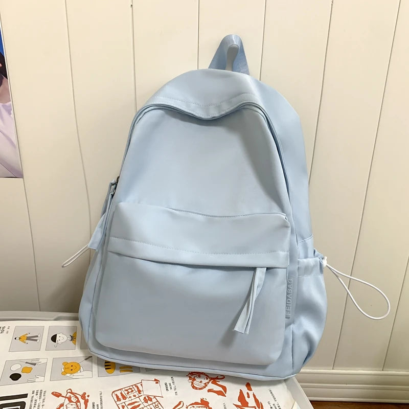 Simple Desig Leisure College Backpack Trendy Women Nylon Laptop Book Bag Girl Cute Travel School Bag Fashion Female Cool Student