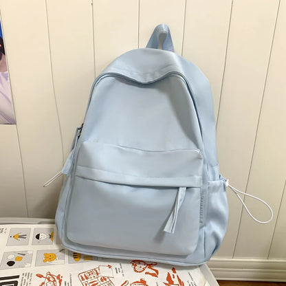 Simple Desig Leisure College Backpack Trendy Women Nylon Laptop Book Bag Girl Cute Travel School Bag Fashion Female Cool Student