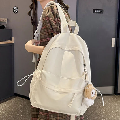 Simple Desig Leisure College Backpack Trendy Women Nylon Laptop Book Bag Girl Cute Travel School Bag Fashion Female Cool Student