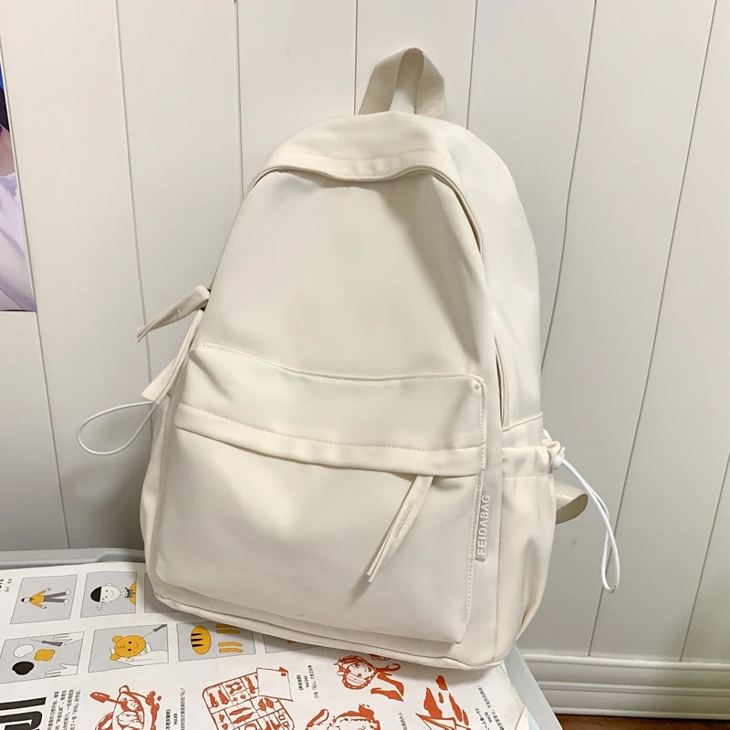 Simple Desig Leisure College Backpack Trendy Women Nylon Laptop Book Bag Girl Cute Travel School Bag Fashion Female Cool Student