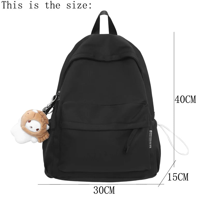 Simple Desig Leisure College Backpack Trendy Women Nylon Laptop Book Bag Girl Cute Travel School Bag Fashion Female Cool Student