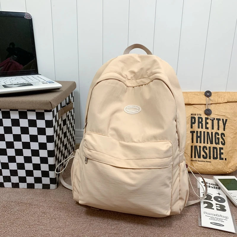 Simple Design Woman Backpack 2023 New Fashion Female Travel Rucksack Schoolbag For Teenage Girls Boys High Quality