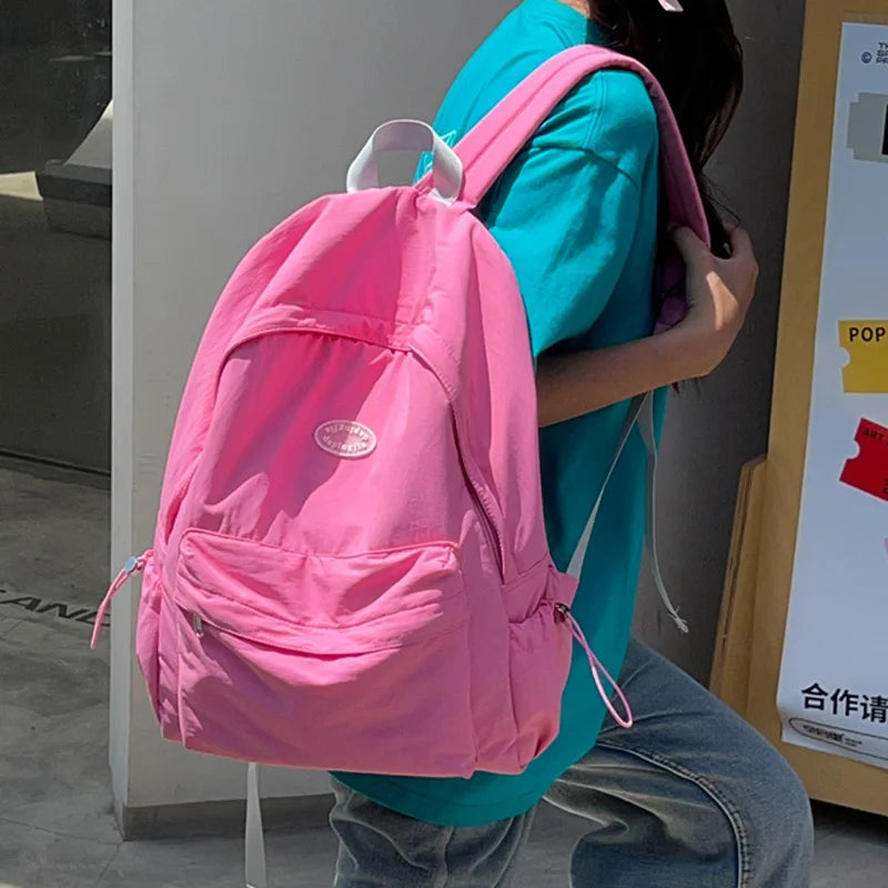 Simple Design Woman Backpack 2023 New Fashion Female Travel Rucksack Schoolbag For Teenage Girls Boys High Quality