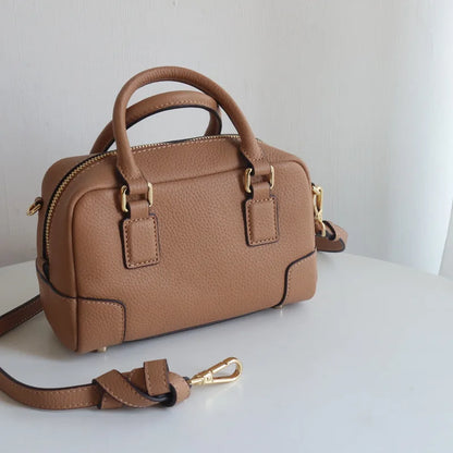 Simple Genuine Leather Small Square Bag Fashion Luxury Commuter Cowhide Handabags Female 2024 New Casual Crossbody Shoulder Bags