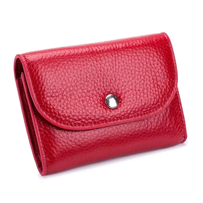 Simple Genuine Leather Zero Card Bag Men's and Women's New Soft Cowhide Short Multifunctional Small Wallet
