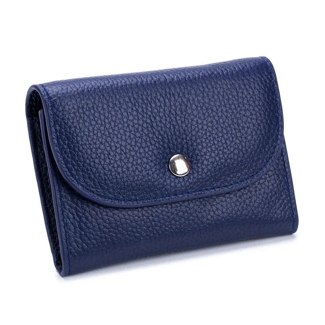 Simple Genuine Leather Zero Card Bag Men's and Women's New Soft Cowhide Short Multifunctional Small Wallet