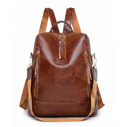 Simple Multifunctional Large Capacity Backpacks High Quality Leather Mochilas Luxury Designer Brand Women's Backpack Sac A Dos