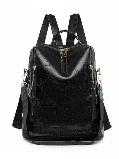 Simple Multifunctional Large Capacity Backpacks High Quality Leather Mochilas Luxury Designer Brand Women's Backpack Sac A Dos