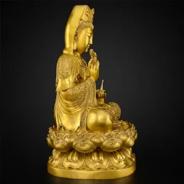 Simple Rental Room Buddha Statues Company Office Copper Sculptures Study Villa Figurines Ornament