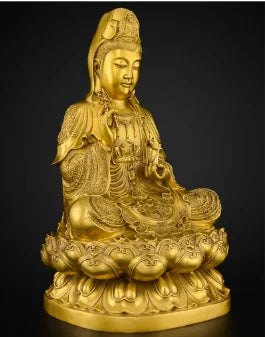 Simple Rental Room Buddha Statues Company Office Copper Sculptures Study Villa Figurines Ornament
