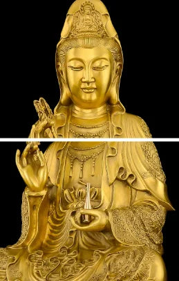 Simple Rental Room Buddha Statues Company Office Copper Sculptures Study Villa Figurines Ornament