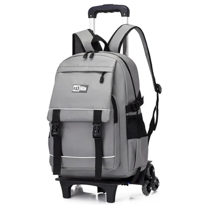 Simple Style Schoolbags Rolling Backpack for Boys Elementary Removable School Bag with Wheels Travel Trolley Bags