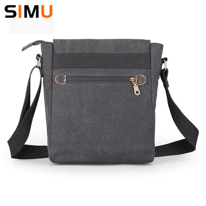 Simu Canvas Man Bag Famous Designer Vintage Male Single Shoulder Bag Daily Carry Messenger Bags School Crossbody Bag 25*9*30cm