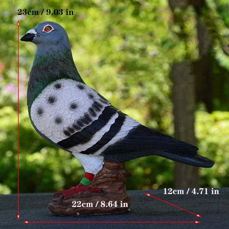 Simulation pigeon statue in resin garden scenic spot  Gardening micro landscape decorations European-style home decorations