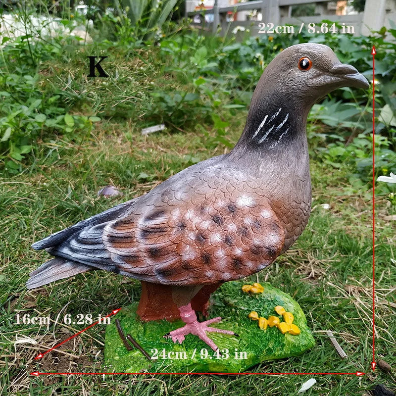 Simulation pigeon statue in resin garden scenic spot  Gardening micro landscape decorations European-style home decorations