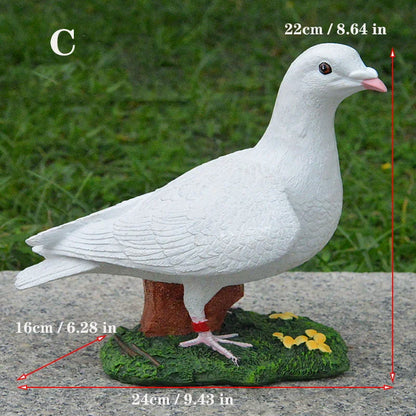 Simulation pigeon statue in resin garden scenic spot  Gardening micro landscape decorations European-style home decorations