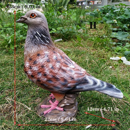 Simulation pigeon statue in resin garden scenic spot  Gardening micro landscape decorations European-style home decorations