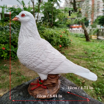 Simulation pigeon statue in resin garden scenic spot  Gardening micro landscape decorations European-style home decorations