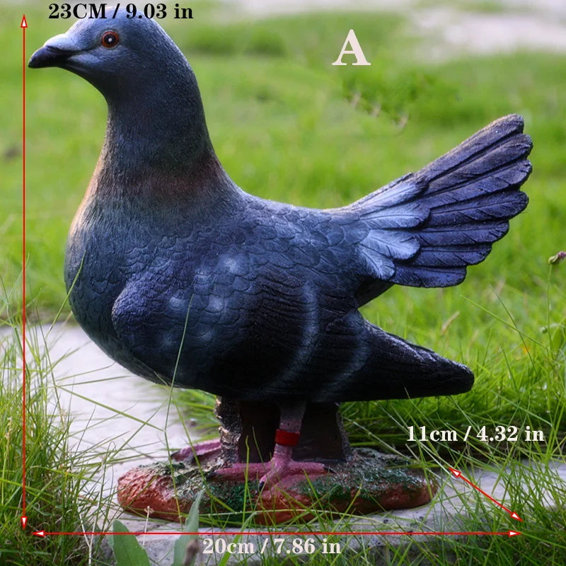 Simulation pigeon statue in resin garden scenic spot  Gardening micro landscape decorations European-style home decorations