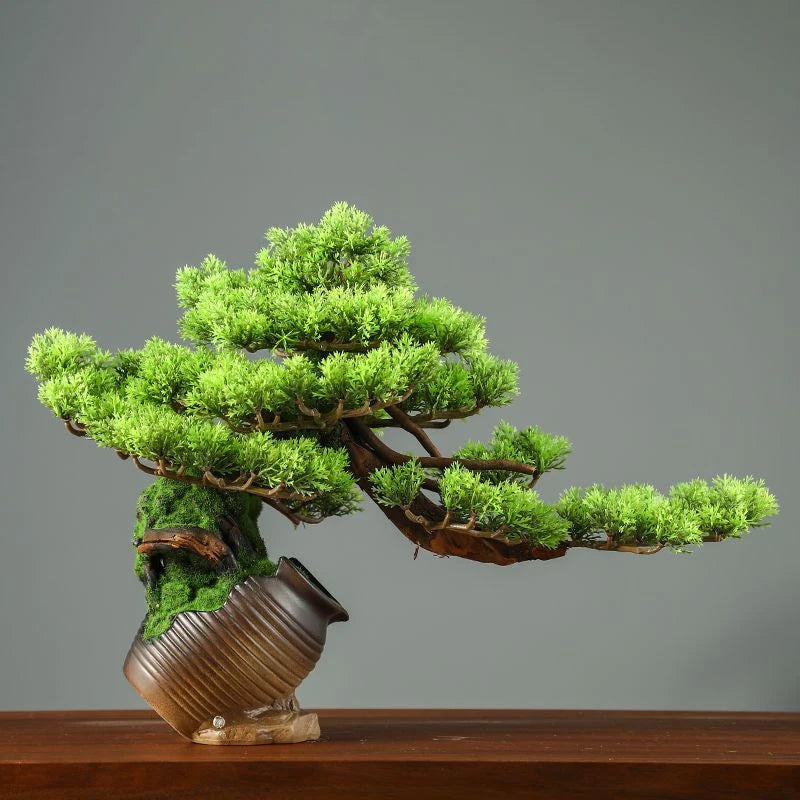Simulation welcome pine artificial fake tree landscaping decorations potted ornaments home living room hotel porch decoration