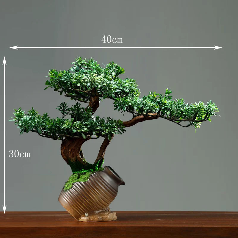 Simulation welcome pine artificial fake tree landscaping decorations potted ornaments home living room hotel porch decoration
