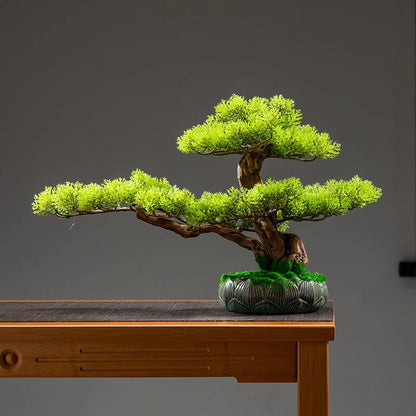 Simulation welcome pine artificial fake tree landscaping decorations potted ornaments home living room hotel porch decoration