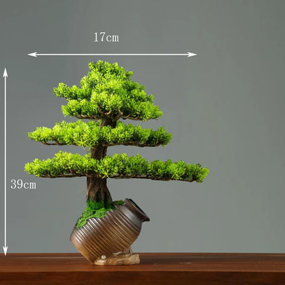 Simulation welcome pine artificial fake tree landscaping decorations potted ornaments home living room hotel porch decoration
